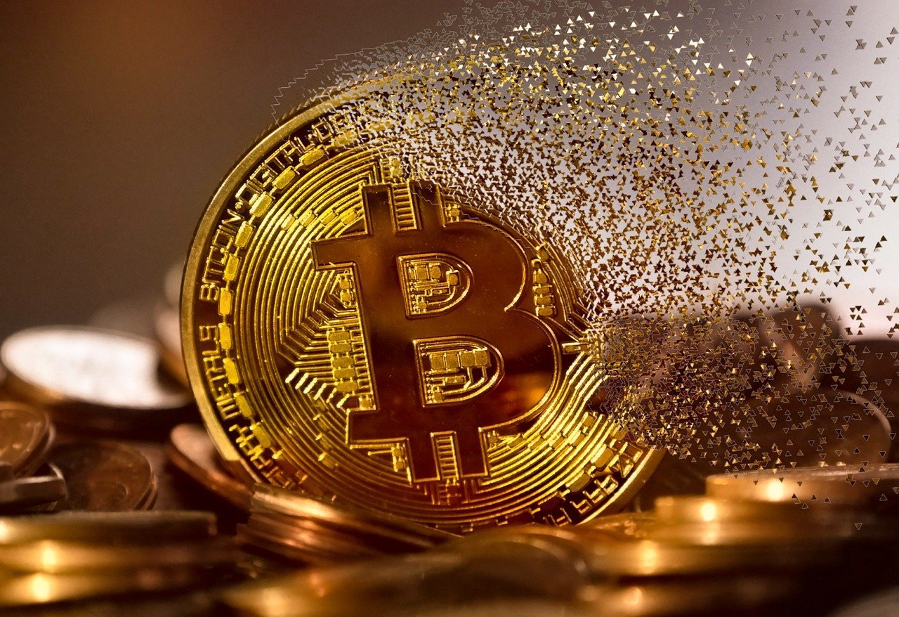 Illustration of a bitcoin blockchain network