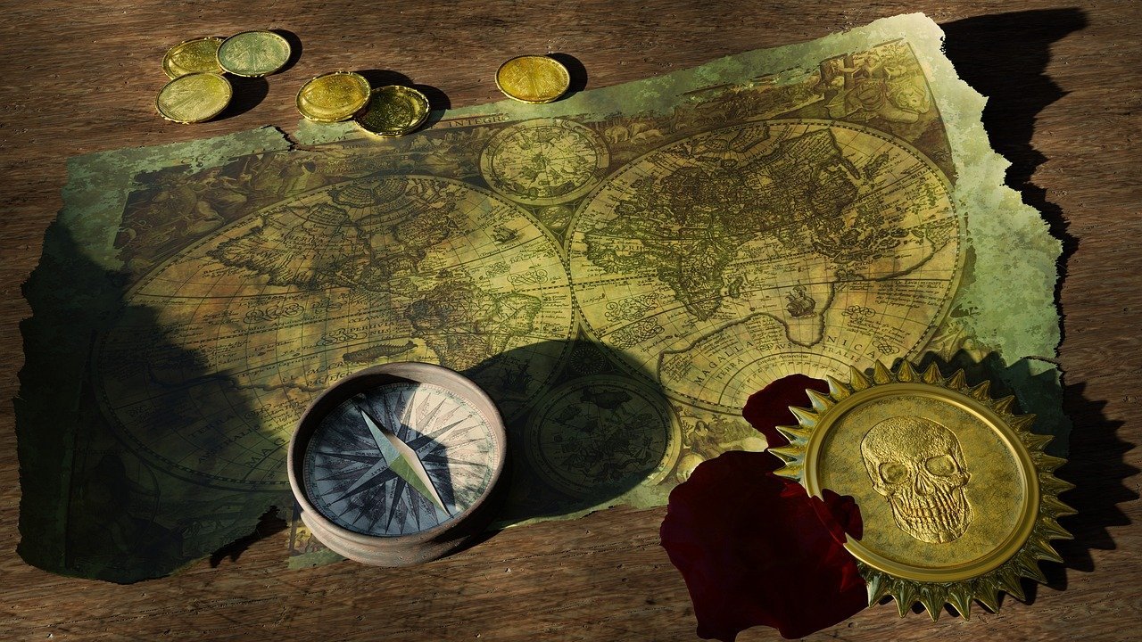 World map with cryptocurrency symbols