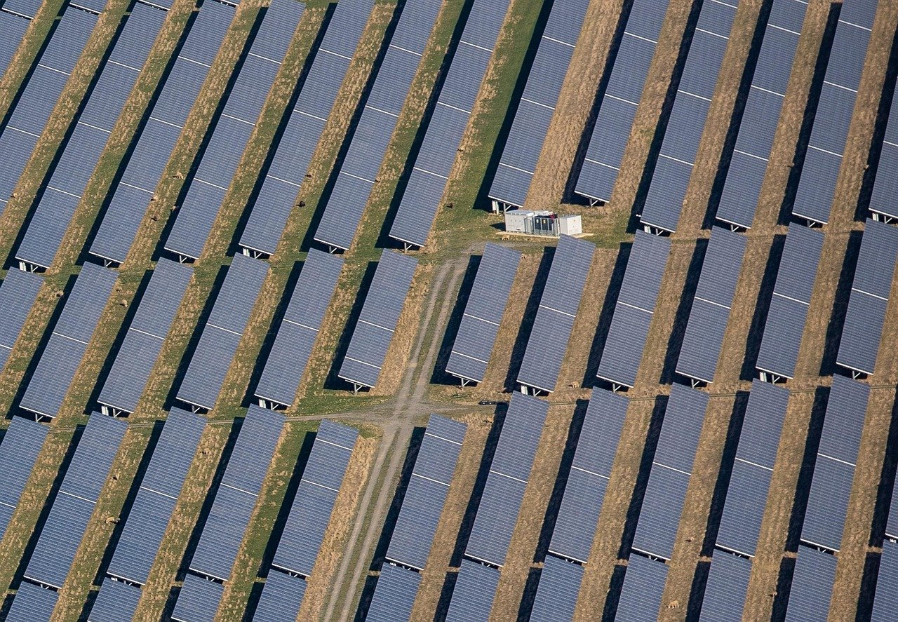 Solar panels farm