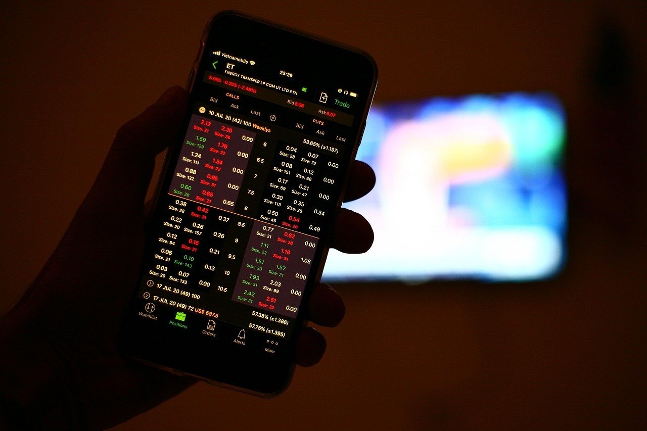 Cryptocurrency trader screen