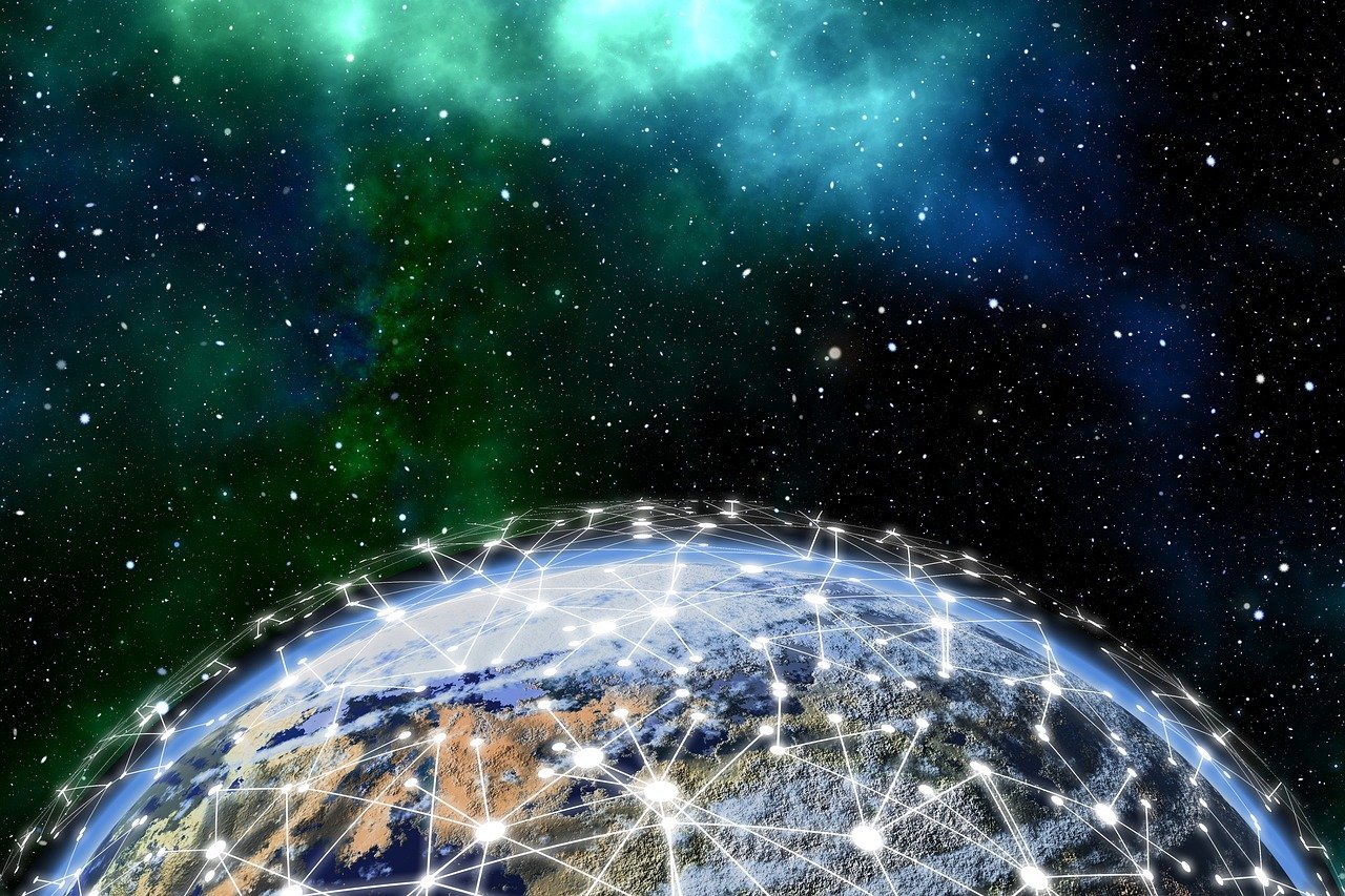 Illustration of two different blockchains connected by a bridge